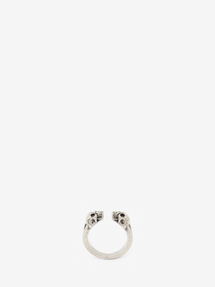 Men's Twin Skull Ring Multicolour Fashion Alexander McQueen