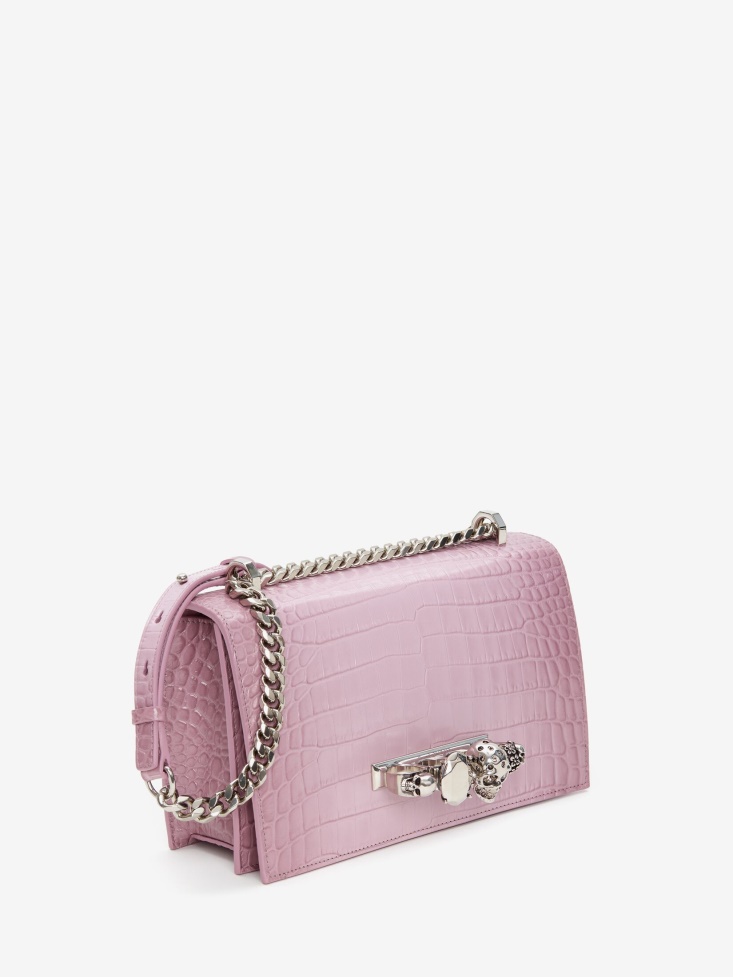 Antique Pink Women's Jewelled Satchel Fashion Alexander McQueen