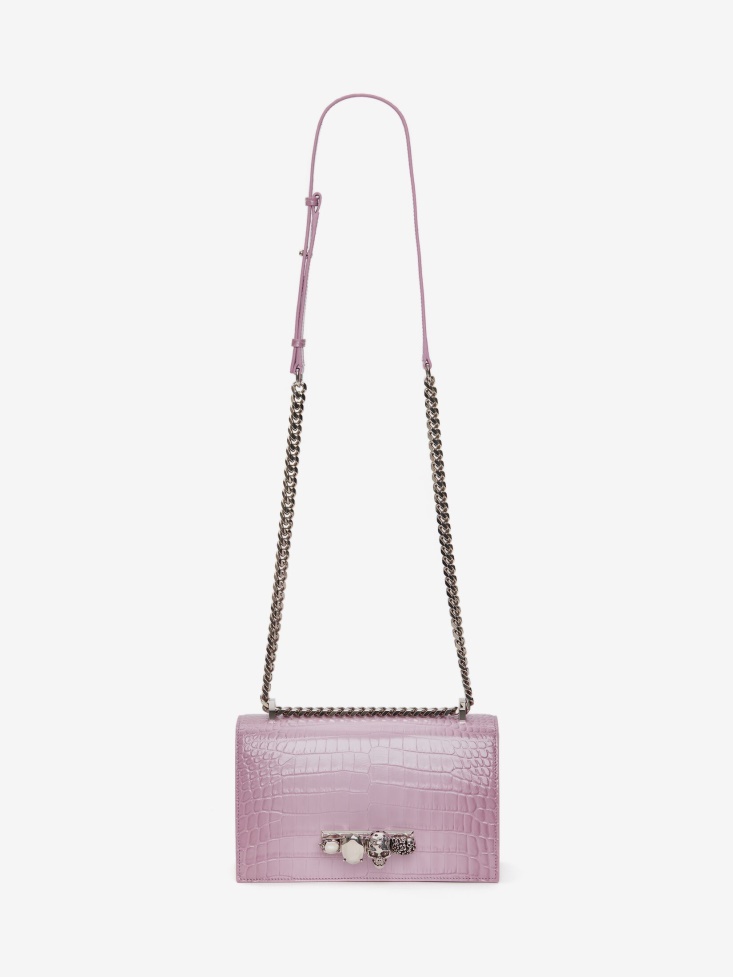Antique Pink Women's Jewelled Satchel Fashion Alexander McQueen