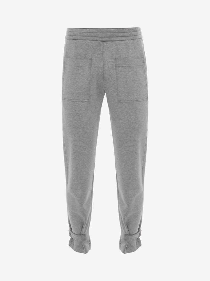 Fashion Alexander McQueen Men's Double Jersey Joggers Pale Grey