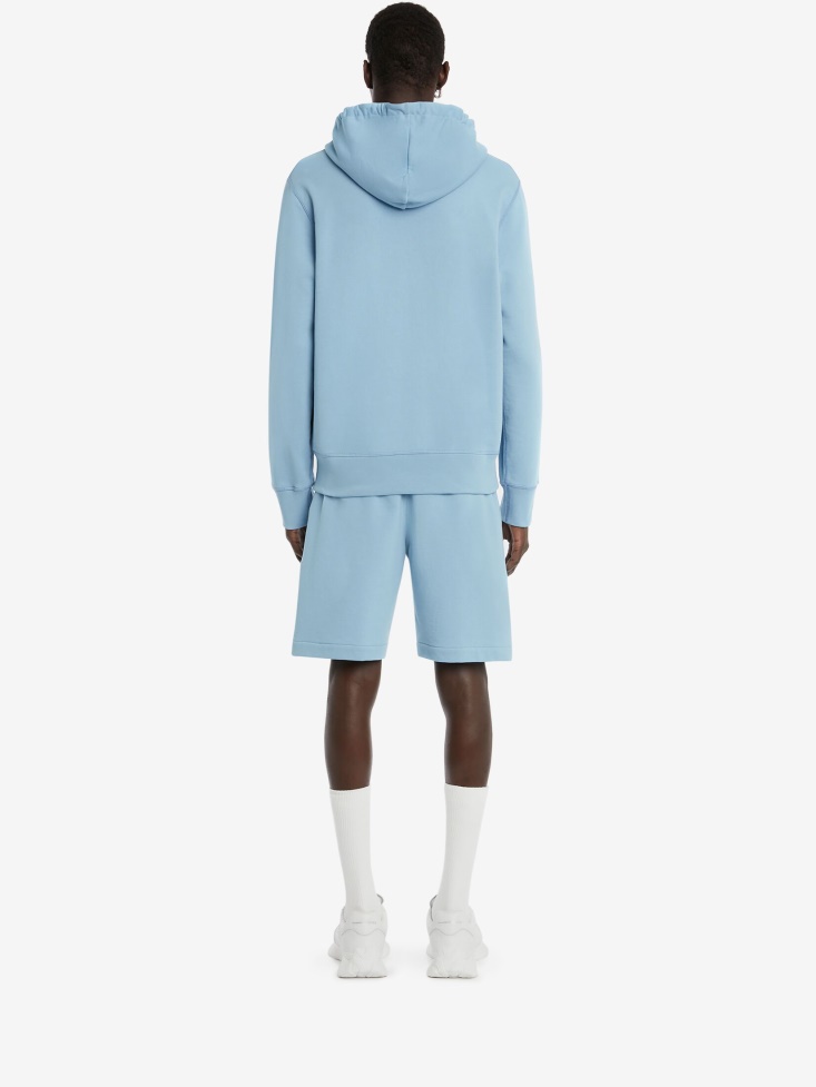 Sky Blue Fashion Alexander McQueen Men's in Graffiti Shorts