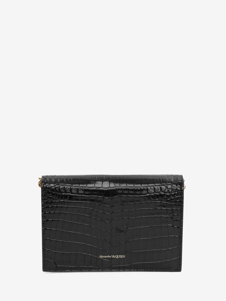 Black Fashion Alexander McQueen Women's Small Skull Bag With Chain