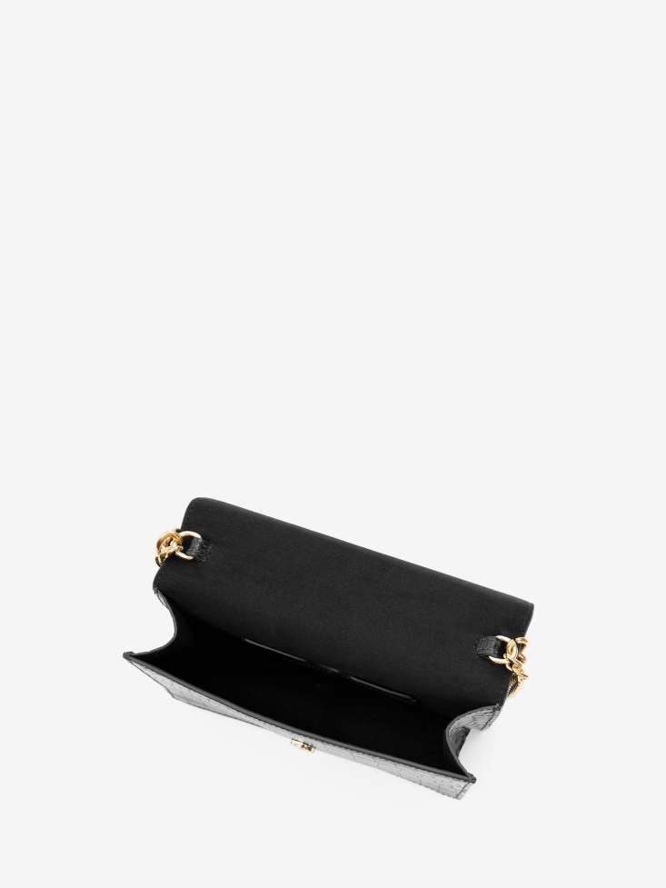Black Fashion Alexander McQueen Women's Small Skull Bag With Chain