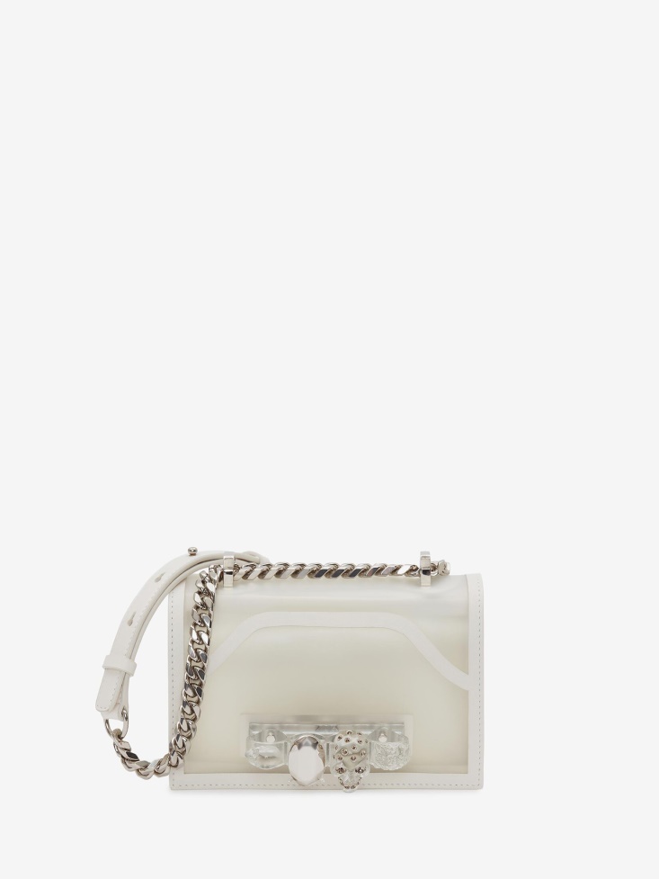 Fashion Alexander McQueen Transparent Women's Mini Jewelled Satchel