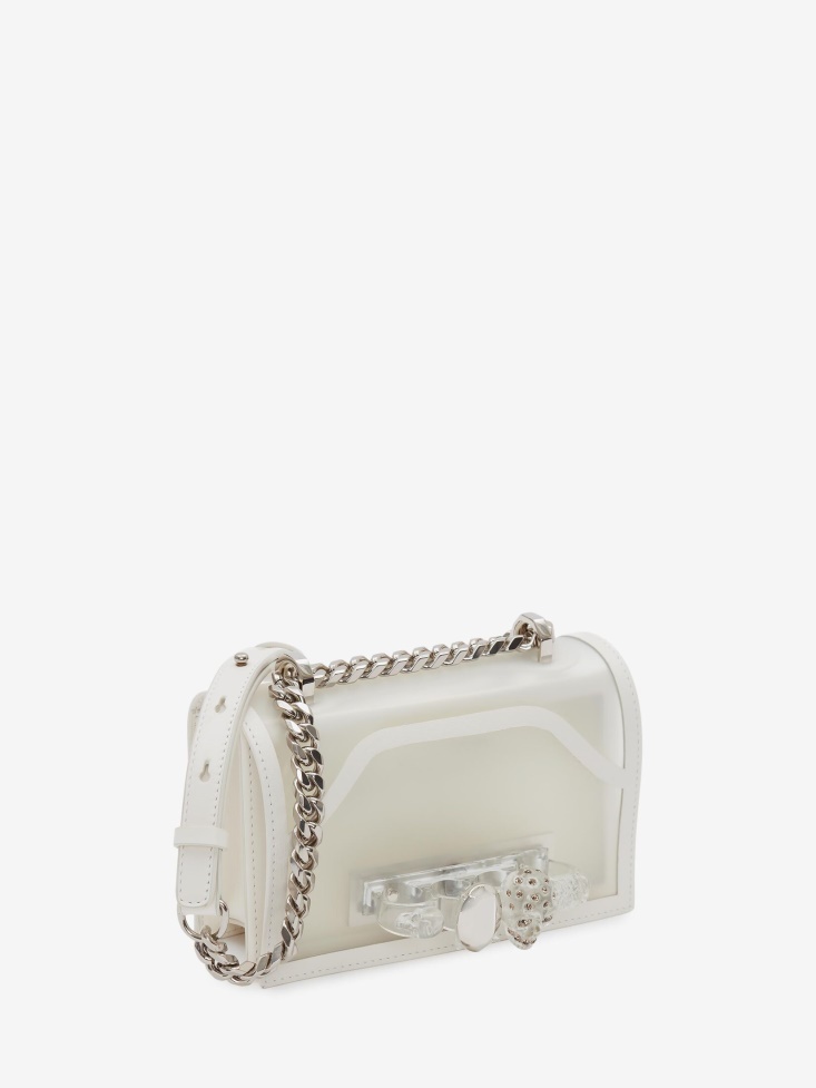 Fashion Alexander McQueen Transparent Women's Mini Jewelled Satchel