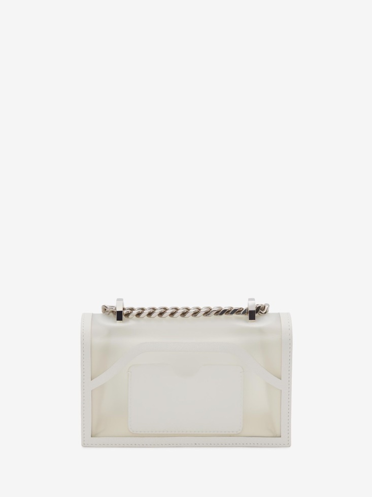Fashion Alexander McQueen Transparent Women's Mini Jewelled Satchel