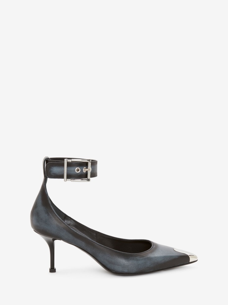Fashion Alexander McQueen Women's Punk Ankle Strap Pump Anthracite