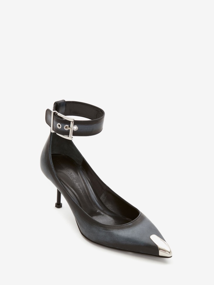Fashion Alexander McQueen Women's Punk Ankle Strap Pump Anthracite