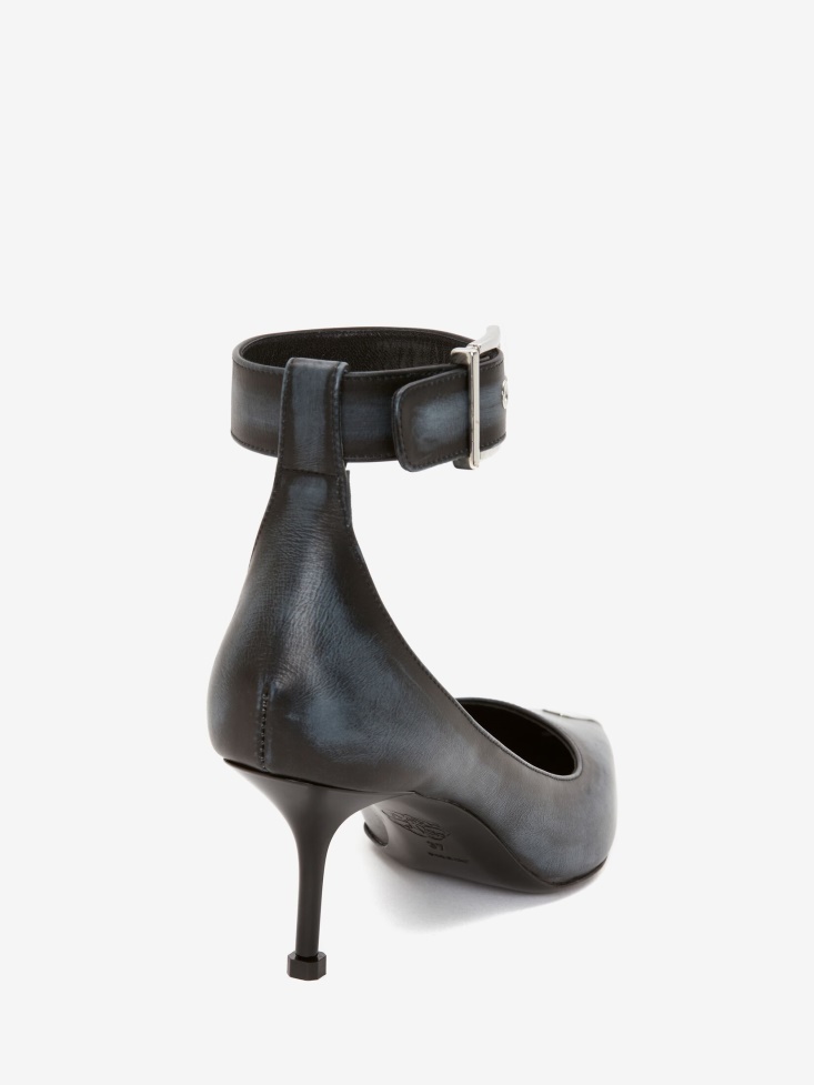 Fashion Alexander McQueen Women's Punk Ankle Strap Pump Anthracite