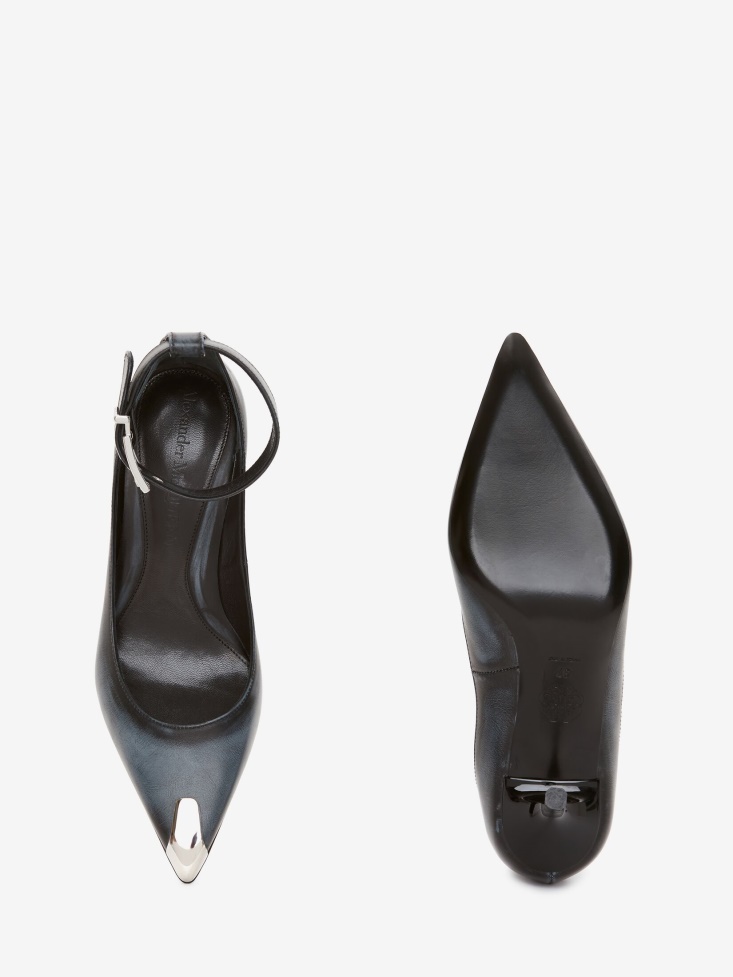 Fashion Alexander McQueen Women's Punk Ankle Strap Pump Anthracite