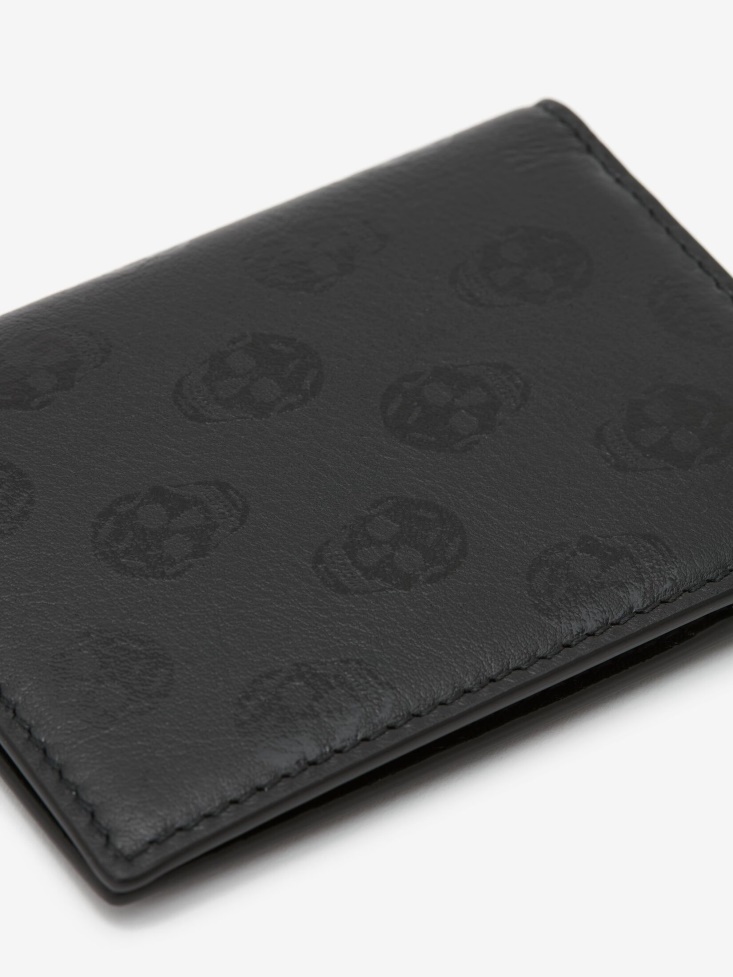 Men's Biker Skull Pocket Organiser Fashion Alexander McQueen Black