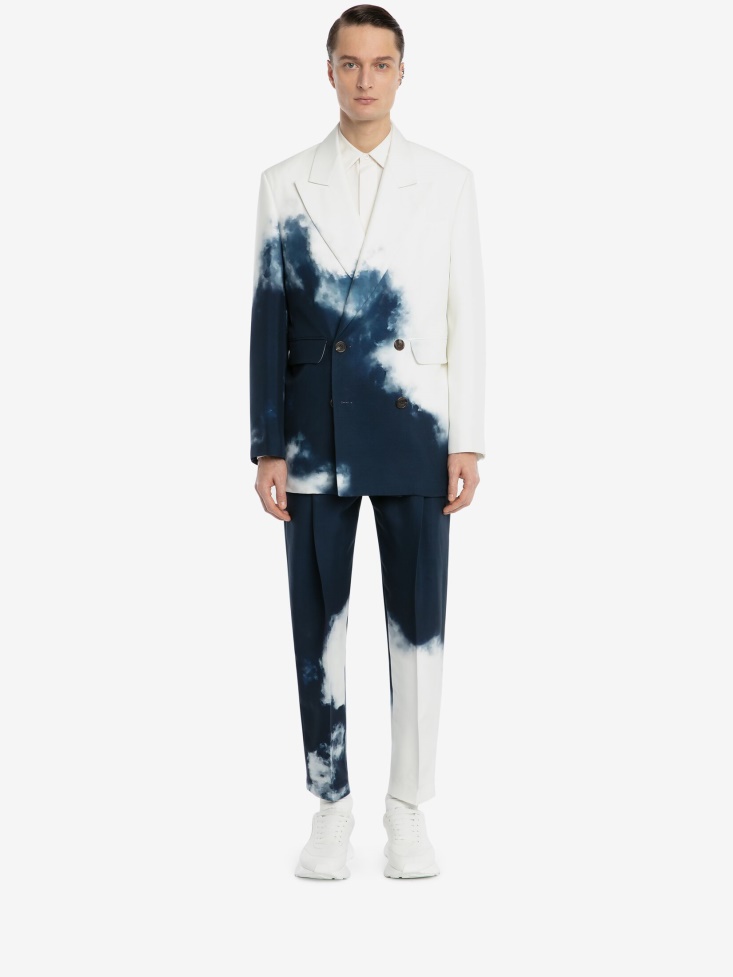 Men's Blue Sky Double-Breasted Jacket Fashion Alexander McQueen Sky Blue
