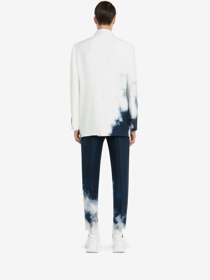 Men's Blue Sky Double-Breasted Jacket Fashion Alexander McQueen Sky Blue