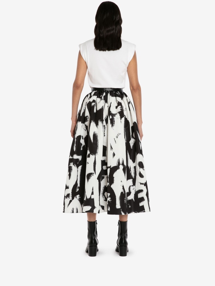 Optical White Fashion Alexander McQueen Women's Rolled-Up Sleeve T-Shirt