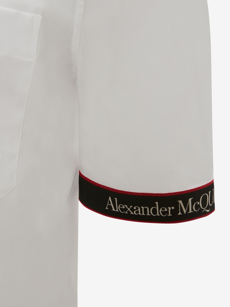 White Fashion Alexander McQueen Men's Selvedge Tape Shirt