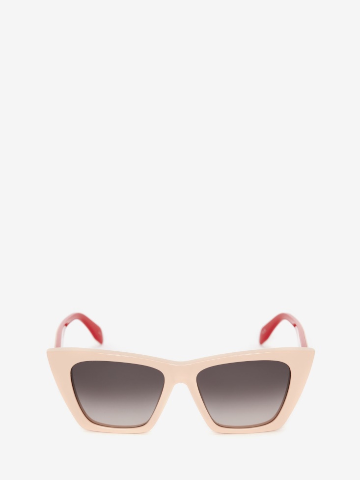 Fashion Alexander McQueen Women's Selvedge Cat-Eye Sunglasses Pink