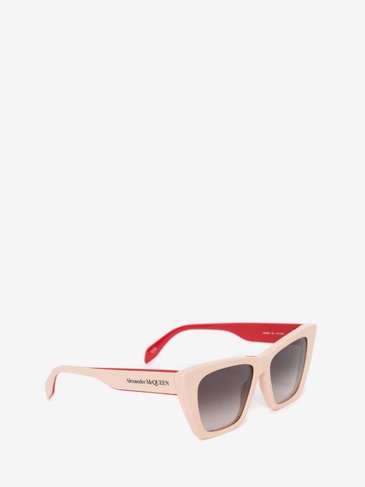 Fashion Alexander McQueen Women's Selvedge Cat-Eye Sunglasses Pink