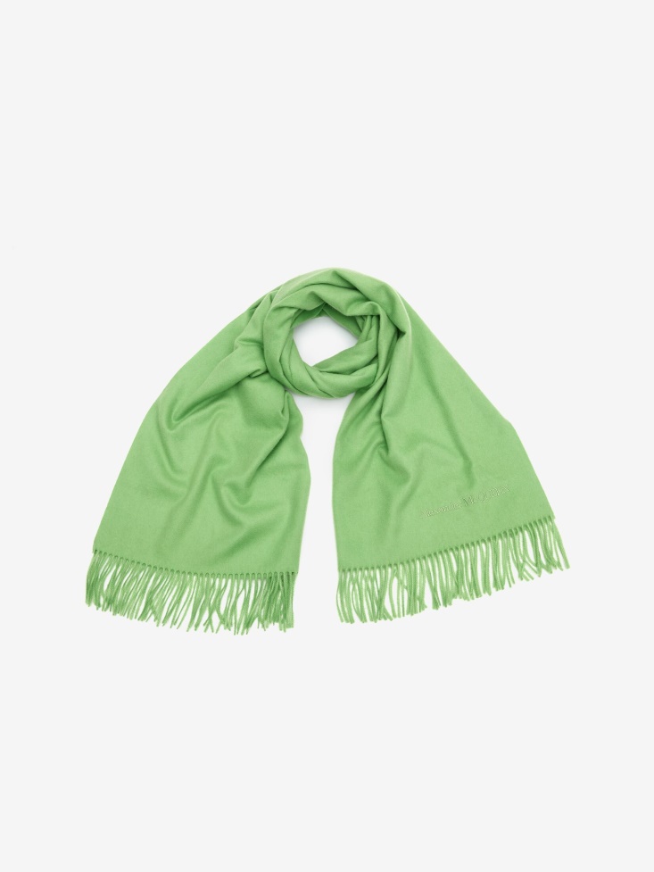 Women's Embroidered Stole Acid Green Fashion Alexander McQueen