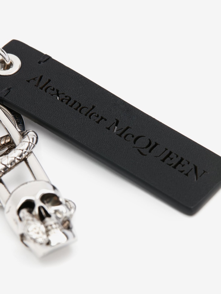 Black Men's Snake Skull Keyring Fashion Alexander McQueen