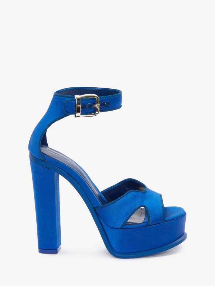 Electric Blue Fashion Alexander McQueen Women's Platform Butterfly Sandal