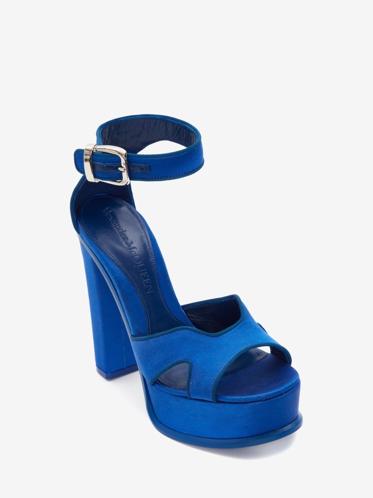 Electric Blue Fashion Alexander McQueen Women's Platform Butterfly Sandal