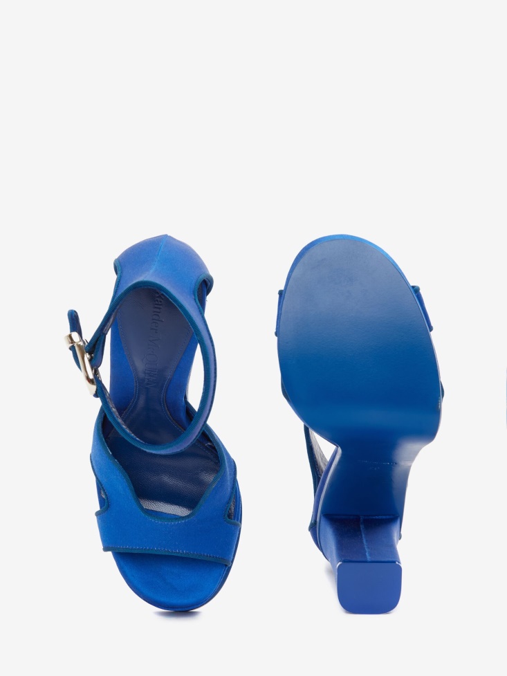 Electric Blue Fashion Alexander McQueen Women's Platform Butterfly Sandal