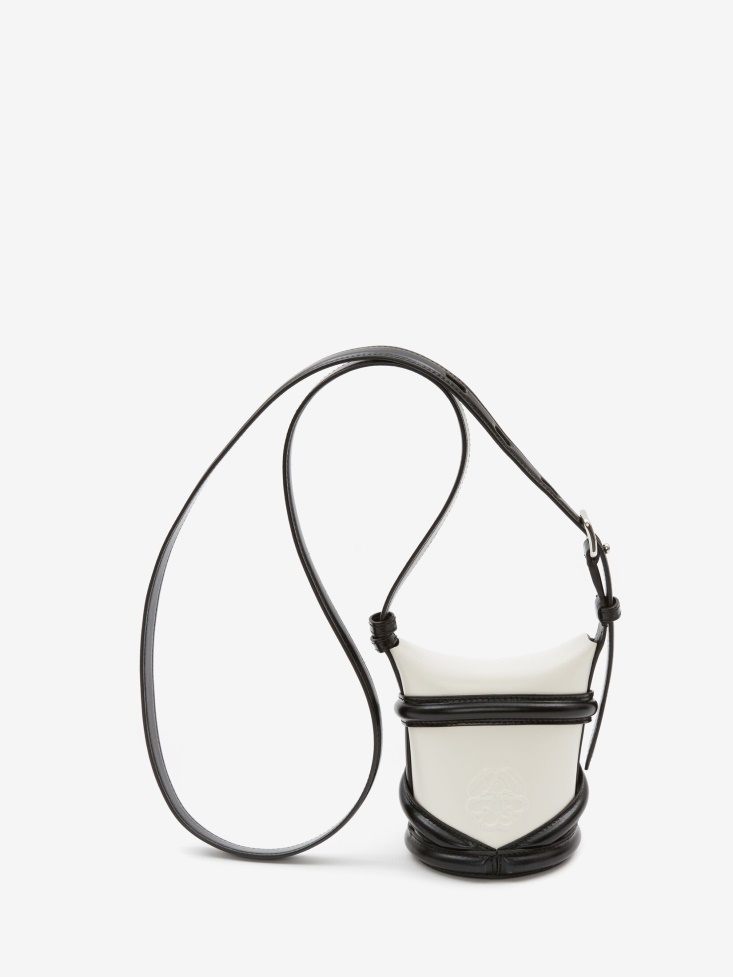 Women's The Curve Mini Ivory/Black Fashion Alexander McQueen