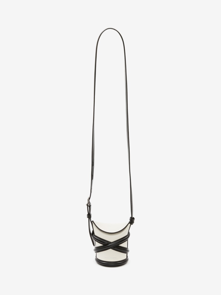 Women's The Curve Mini Ivory/Black Fashion Alexander McQueen