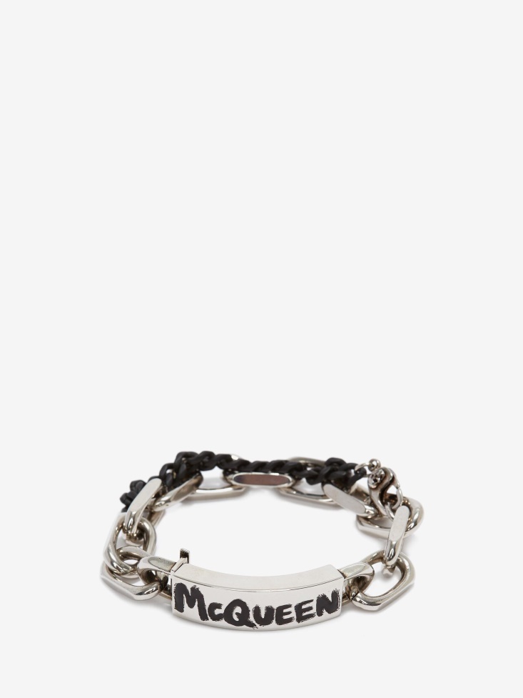 Men's in Graffiti Bracelet Fashion Alexander McQueen Antique Silver