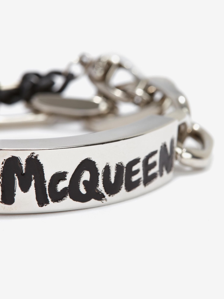 Men's in Graffiti Bracelet Fashion Alexander McQueen Antique Silver
