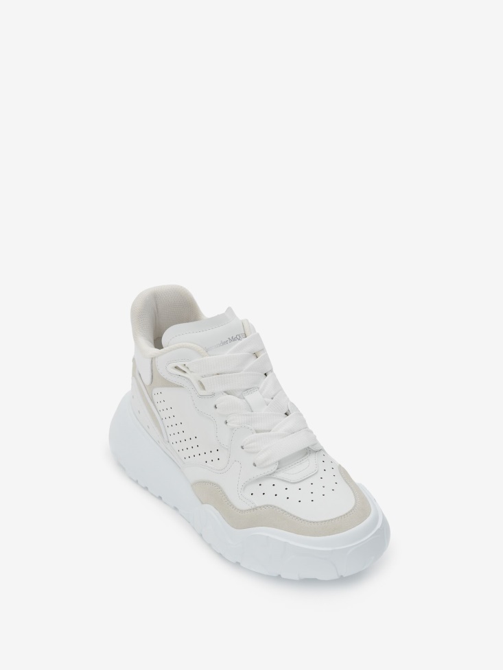 White Fashion Alexander McQueen Women's Court Trainer