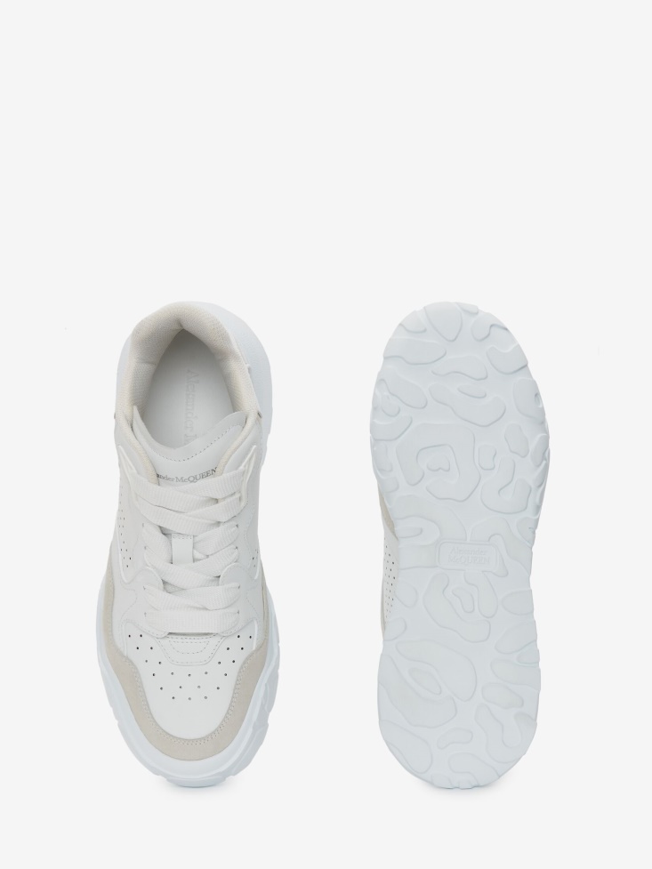 White Fashion Alexander McQueen Women's Court Trainer