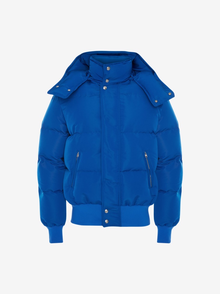 Men's in Graffiti Puffer Jacket Fashion Alexander McQueen Ultramarine/Black