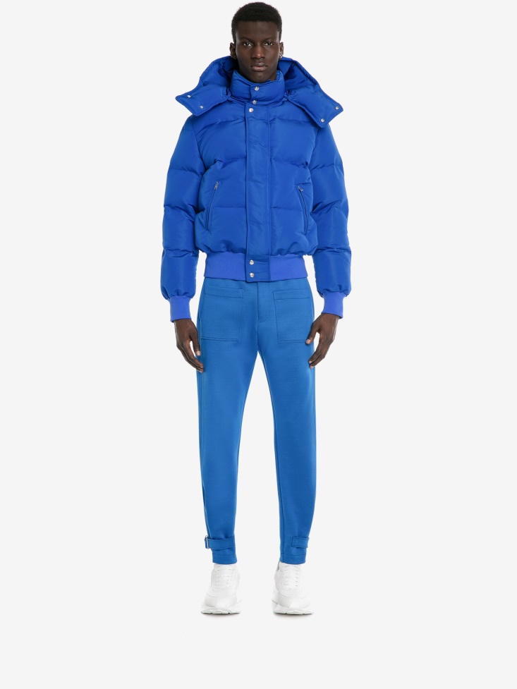 Men's in Graffiti Puffer Jacket Fashion Alexander McQueen Ultramarine/Black