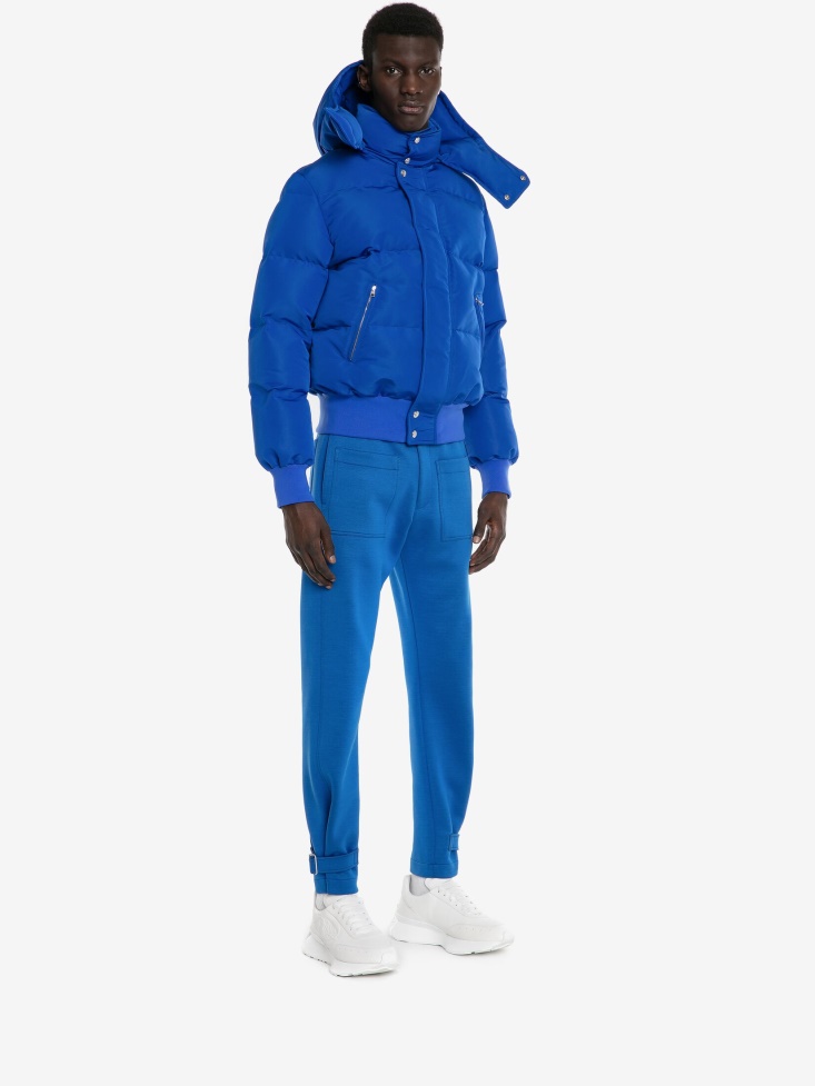 Men's in Graffiti Puffer Jacket Fashion Alexander McQueen Ultramarine/Black