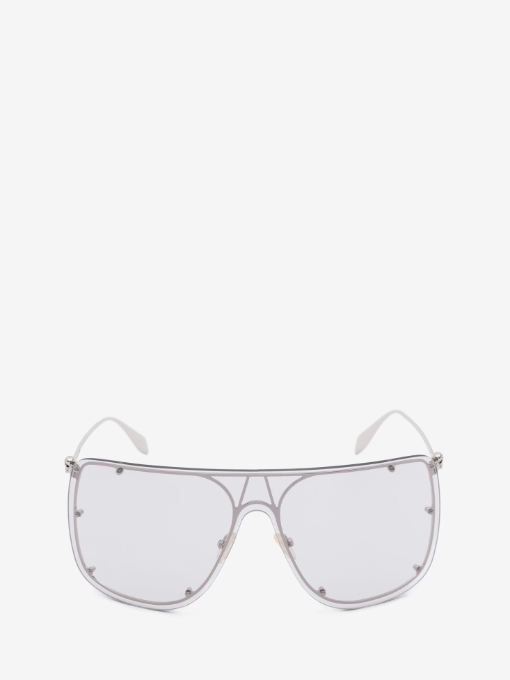 Silver Fashion Alexander McQueen Women's Skull Mask Sunglasses