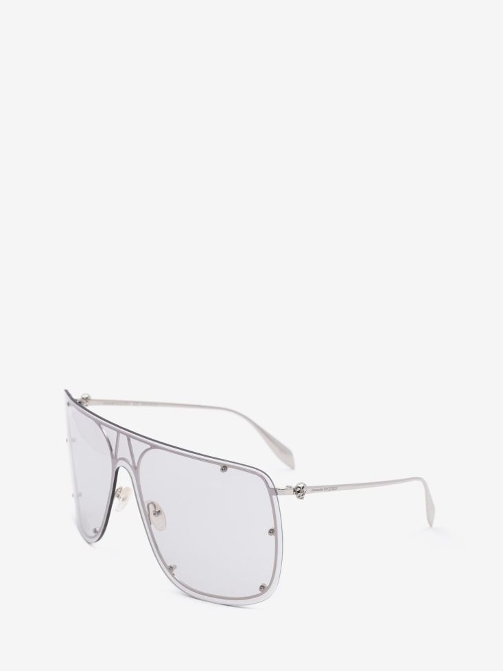 Silver Fashion Alexander McQueen Women's Skull Mask Sunglasses