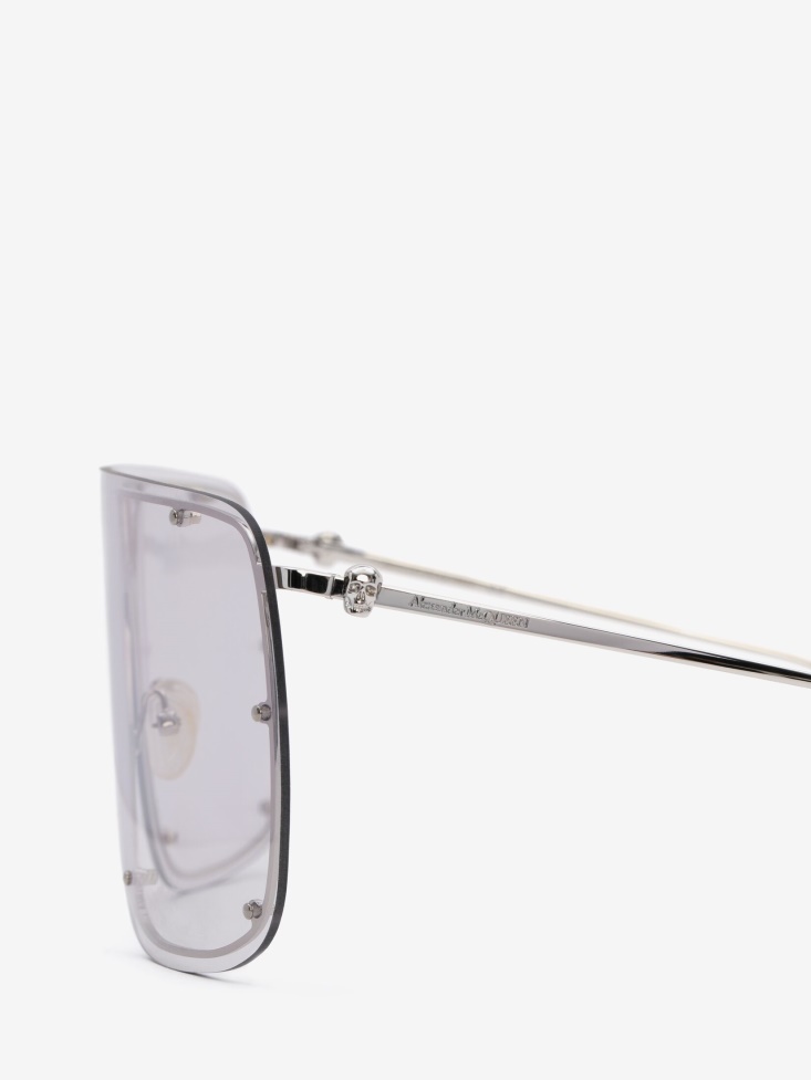 Silver Fashion Alexander McQueen Women's Skull Mask Sunglasses