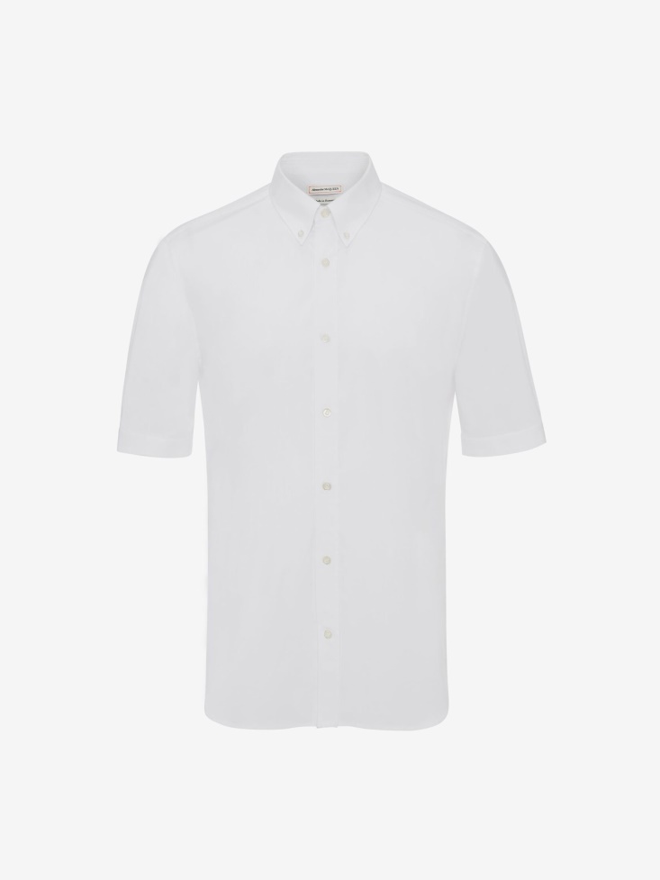 Fashion Alexander McQueen Men's Cotton Poplin Shirt White