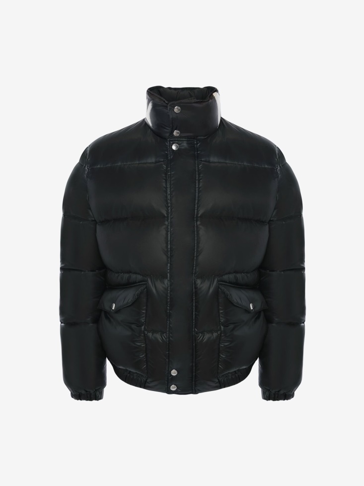 Men's in Graffiti Puffer Jacket Fashion Alexander McQueen Black