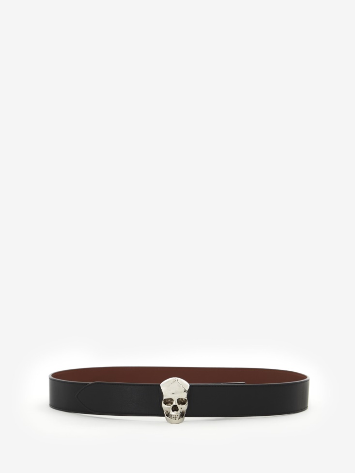 Black Men's 3D Skull Belt Fashion Alexander McQueen