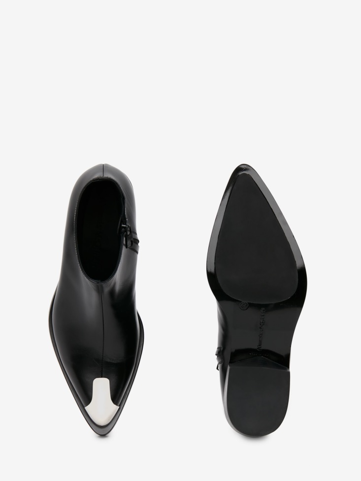 Black/Silver Fashion Alexander McQueen Men's Punk Boot
