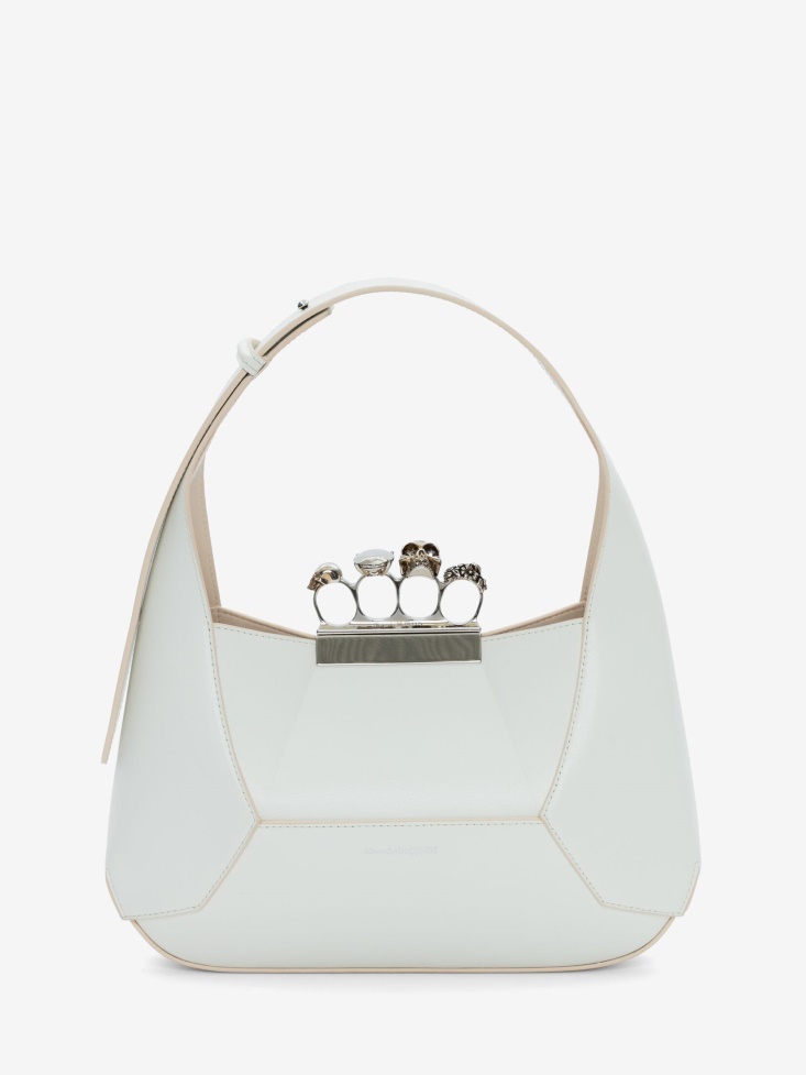 Fashion Alexander McQueen Ivory Women's The Jewelled Hobo Bag