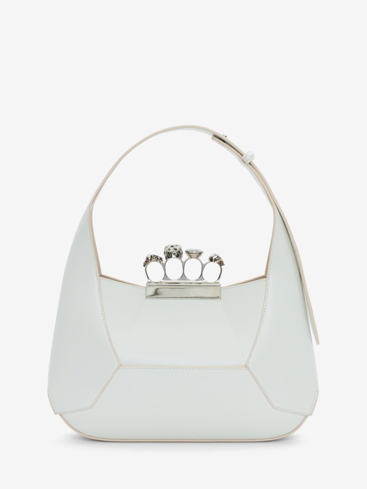 Fashion Alexander McQueen Ivory Women's The Jewelled Hobo Bag