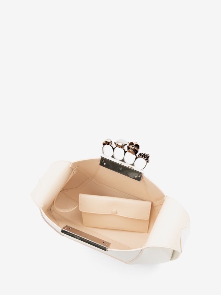 Fashion Alexander McQueen Ivory Women's The Jewelled Hobo Bag