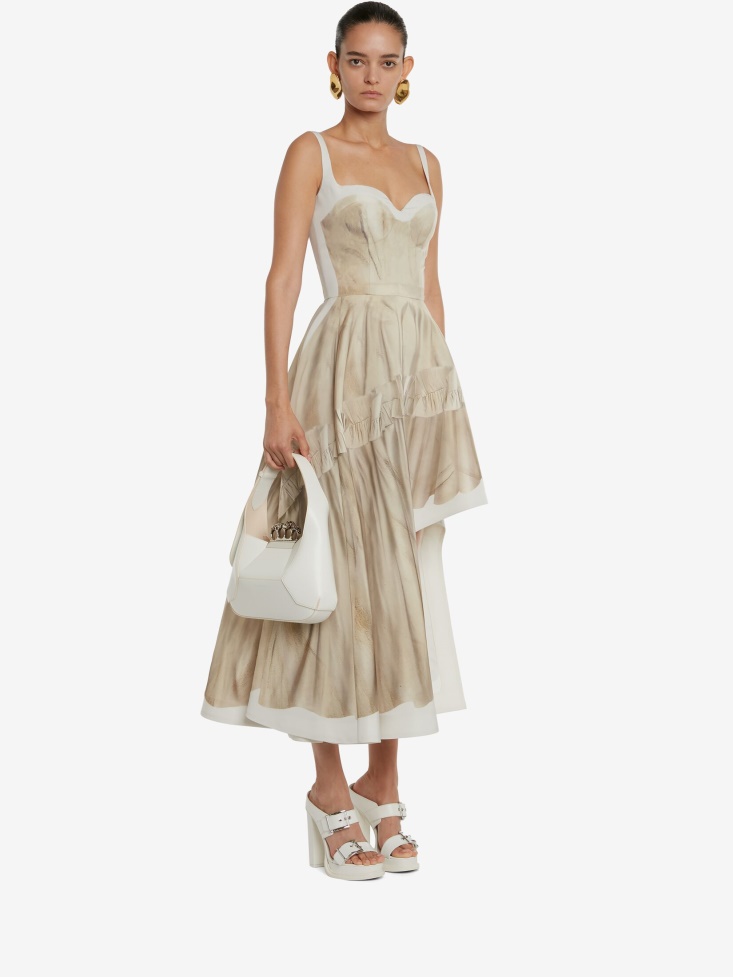Fashion Alexander McQueen Ivory Women's The Jewelled Hobo Bag