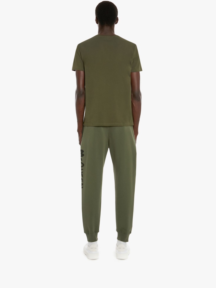 Khaki Fashion Alexander McQueen Men's in Graffiti Joggers