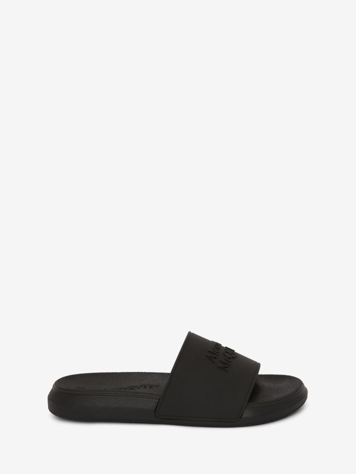 Fashion Alexander McQueen Black Women's Pool Slide