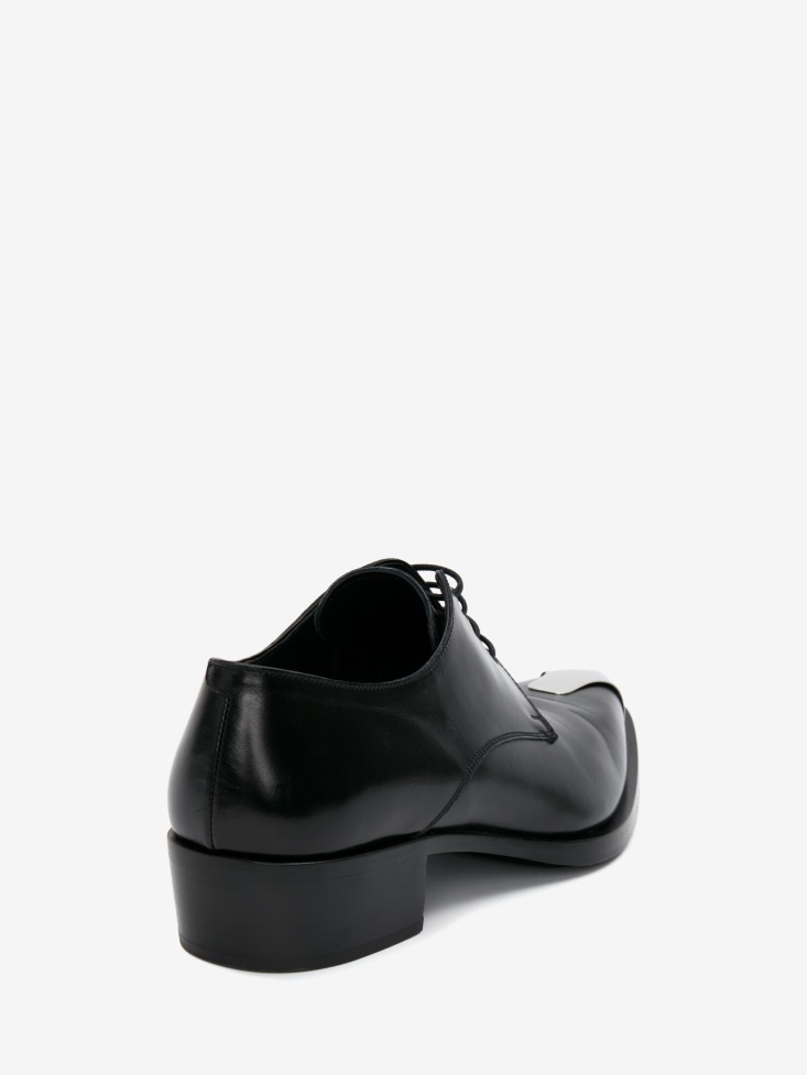 Fashion Alexander McQueen Men's Punk Derby Black/Silver