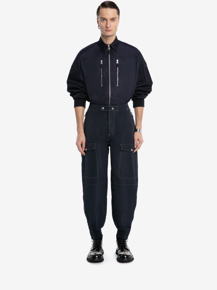 Navy Men's Parachute Trousers Fashion Alexander McQueen